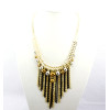 New Style Multilayer gold plated crystal ball  tassel necklace N-1012