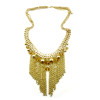 New Style Multilayer gold plated crystal ball  tassel necklace N-1012