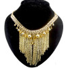 New Style Multilayer gold plated crystal ball  tassel necklace N-1012