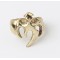 retro bronze alloy shield shape ring R-0150