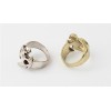retro bronze alloy shield shape ring R-0150