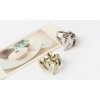 retro bronze alloy shield shape ring R-0150