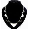 European style Fashion enamel Geometry triangular Necklace N-4562