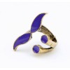 Punk Retro Bronze Enamel Cosplay Eye Mustache Opened Finger Ring Adjustable R-0180