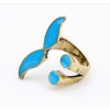 Punk Retro Bronze Enamel Cosplay Eye Mustache Opened Finger Ring Adjustable R-0180