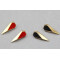 2 pairs punk style Geometry polygon enamel rivet ear stud E-2018