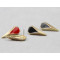 2 pairs punk style Geometry polygon enamel rivet ear stud E-2018