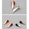 2 pairs punk style Geometry polygon enamel rivet ear stud E-2018