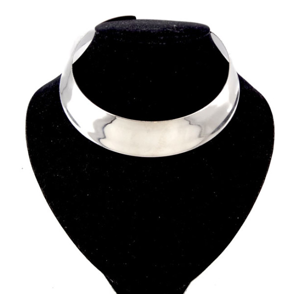 New Style Silver/gold Plated Mirrored  wide cuff Choker Necklace N-2030