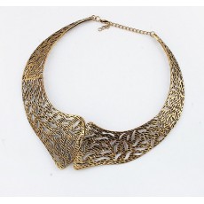 punk style retro bronze hollow out collar choker necklace N-2006