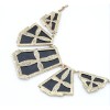 punk style Snake Skin Geometric irregular Necklace N-4550
