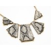 punk style Snake Skin Geometric irregular Necklace N-4550