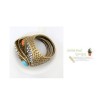 Wholesale 3 Pcs bronze rhinestone enamel carving ring set R-1071