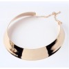 New Style Silver/gold Plated Mirrored  wide cuff Choker Necklace N-2030