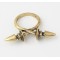 Wholesale 2 Pcs Retro Silver/Bronze Gothic Punk Rivet Taper Ring Sz #6.5 R-0057