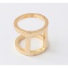 Wholesale 2 Pcs silver gold plated simple cylinder ring R-0058