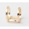 Wholesale 2 Pcs silver gold plated simple cylinder ring R-0058