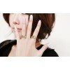 4pieces gold plated enamel love letter ring set R-0613