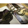 European style metal beads long chain round leaf tassels necklace Necklace N-0125