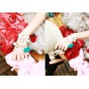 gold plated heart pearl flower bangle B-0165