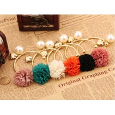 gold plated heart pearl flower bangle B-0165