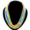 European style Multilayer enamel Snake Chain Necklace N-1053