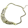 European style punk metal  Crescent snake chain Snake Skin necklace N-4552