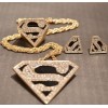 European style Gold Plated Black Glazed Rhinestone Letter S Solid Geometry necklace