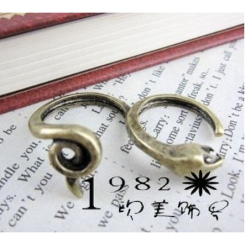 Wholesale 2Pieces Retro Silver/Bronze Snake Opened Double Fingers Ring R-0035