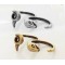 Wholesale 2Pieces Retro Silver/Bronze Snake Opened Double Fingers Ring R-0035