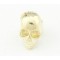 punk rock piece gold/silver/Gun-black plated skull head ear cuff E-1088