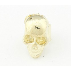 punk rock piece gold/silver/Gun-black plated skull head ear cuff E-1088