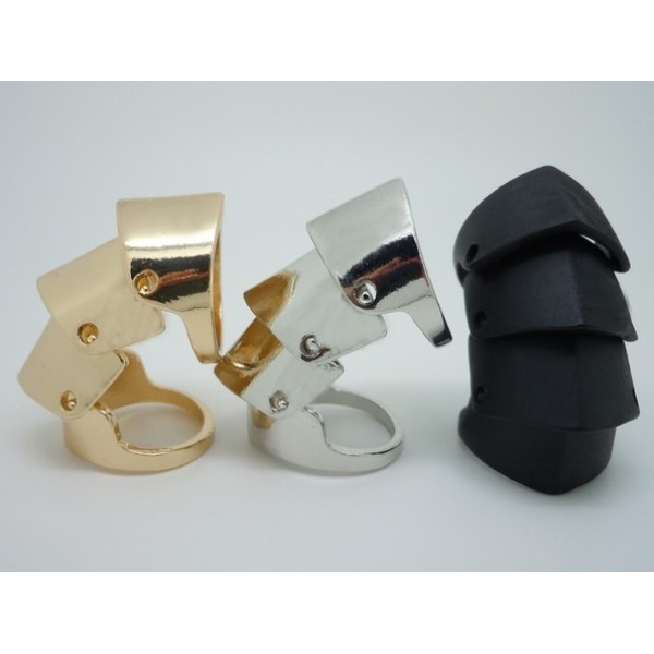 punk silver gold Black plated Movable joint  ring R-0051