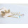 Korean Gold/gun-black Rhinestone Butterfly Crystal Long Tassel Ear Stud Earrings E-1093