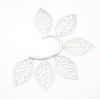 New Punk Rock Gold/Silver Metal Filigree Leaf Non Pierced Hook Ear Cuff Earrings E-0579