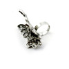 New Rhinestone Metal Gold/Silver Double Butterfly Ring Adjustable Size R-0209