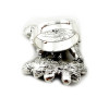 New Rhinestone Metal Gold/Silver Double Butterfly Ring Adjustable Size R-0209
