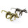Wholesale 2 pieces retro bronze silver Leopard ring R-0096