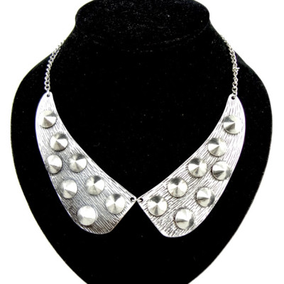 European Style Punk Rivet Short Metal collar Choker Necklace N-2083