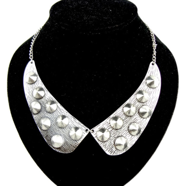 European Style Punk Rivet Short Metal collar Choker Necklace N-2083