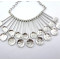 European Style silver plated round drip tassels  necklace N-1776
