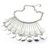 European Style silver plated round drip tassels  necklace N-1776