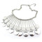 European Style silver plated round drip tassels  necklace N-1776