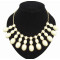 European Style gold plated peacock gem Tassels Necklace N-0539