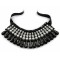 New South Korea retro pearl gem crystal silk Ribbon  Necklace N-1525