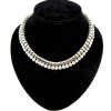 European Style gold gun black  snake chain crystal choker necklace N-1008
