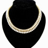 European Style gold gun black  snake chain crystal choker necklace N-1008