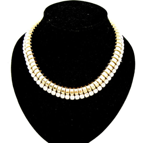 European Style gold gun black  snake chain crystal choker necklace N-1008