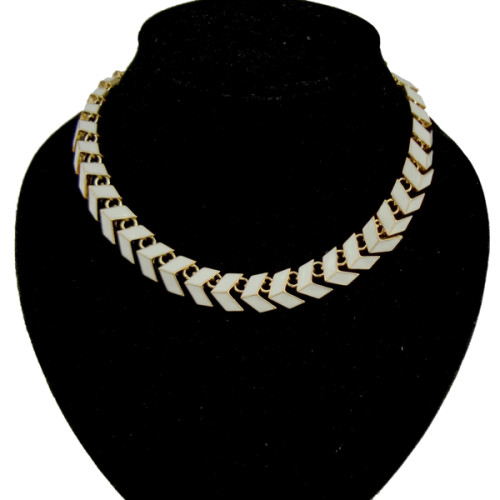European Style gold plated enamel arrow tail shape  choker necklace N-4555