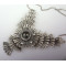 Bohemia Style  Rhinestone  crystal  fan-shaped petal big flower Necklace N-0045